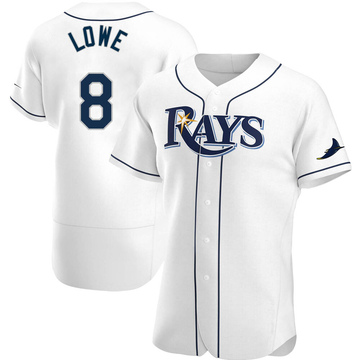 White Authentic Brandon Lowe Men's Tampa Bay Rays Home Jersey