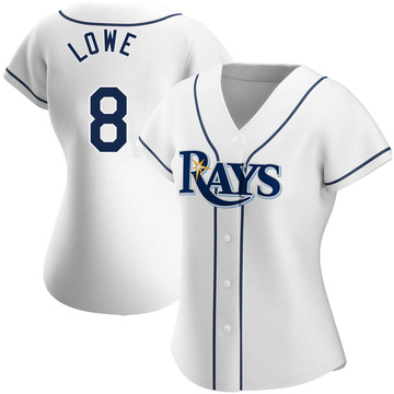 White Authentic Brandon Lowe Women's Tampa Bay Rays Home Jersey
